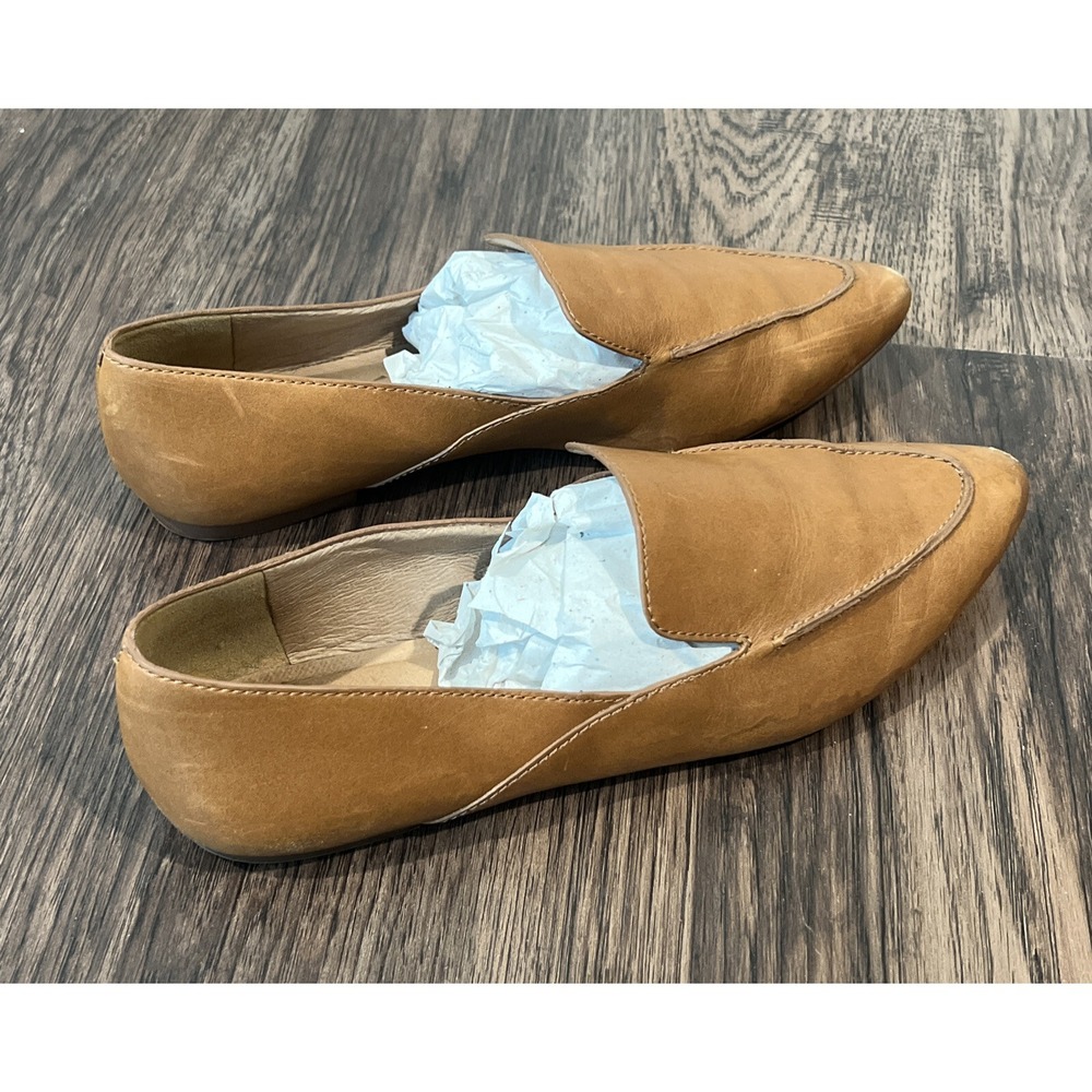 Madewell The Frances Skimmer Brown Leather Women's Shoes Size 8.5 Slip On Flats